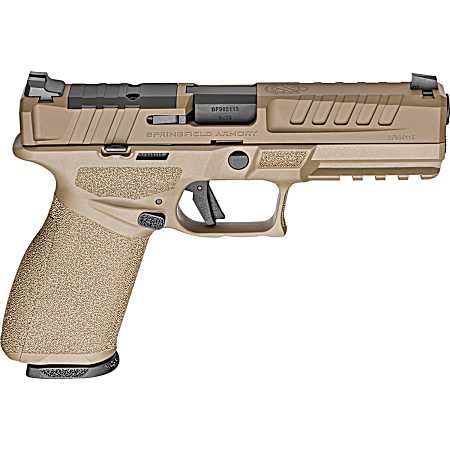 Springfield Armory EC9459FU Echelon  9mm Luger 20+1 4.50 Black Melonite Steel Barrel, Flat Dark Earth Cerakote Optic Ready/Serrated Steel Slide & Polymer Frame w/Picatinny Rail Textured Grip
