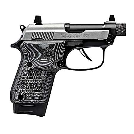 Beretta USA J20X22R8M3 20X Bobcat Bug Out Bag Micro Frame 22 LR 8+1 2.80 Black Threaded Tip-Up Barrel, Inox ELS/Serrated Slide, Black Polymer Frame w/Beavertail, Helica Texture Grip