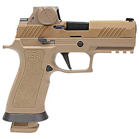 Sig Sauer M18X9RX M18X w/Optic Carry Frame 9mm Luger 21+1 3.90 Black Barrel Coyote PVD Optic Ready/Serrated Stainless Steel Slide & Polymer Frame w/Beavertail & Picatinny Rail, Sig ROMEOM17