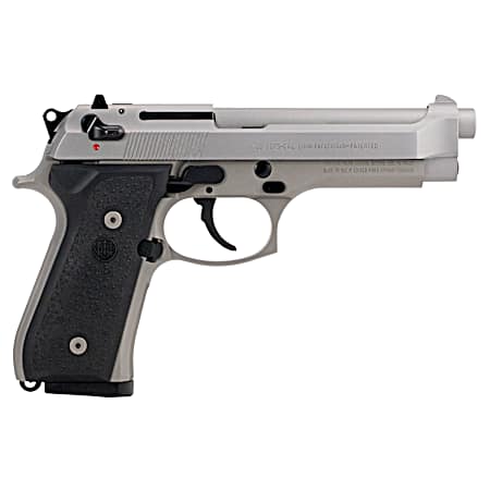 Beretta USA JS92F510CA 92FS Inox *CA Compliant Full Size 9mm Luger 10+1 4.90 Satin Stainless Barrel, Serrated Slide & Alloy Frame, Black Stippled Rubber Grips