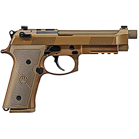Beretta USA JS92M9A4M15 M9A4  9mm Luger 5.10 Barrel 15+1, Flat Dark Earth Cerakote Polymer Frame, Serrated Steel Optic Cut Slide, Polymer Grip & Decocker Safety