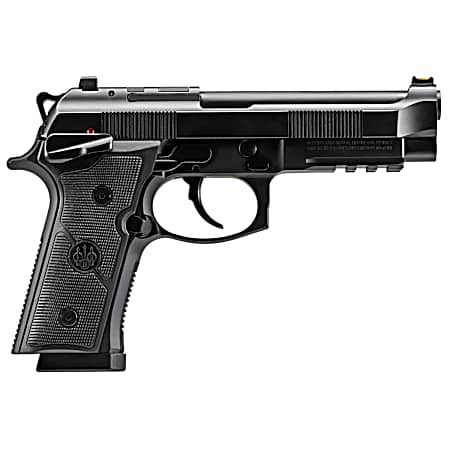 Beretta USA J92XFMSDA20 92GTS  9mm Luger 10+1 4.70 Black Inox Steel Barrel, Black Cerakote Optic Ready/Serrated Steel Slide + Aluminum Frame w/Beavertail & Picatinny Rail, Ambidextrous