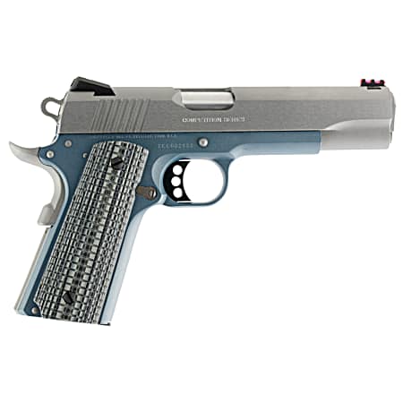 Colt Mfg O1070CCSBT 1911 Competition 45 ACP Caliber with 5 National Match Barrel, 8+1 Capacity, Blue Titanium Finish Frame, Serrated Stainless Steel Slide, Gray G10 Grip & 70 Series Firing System