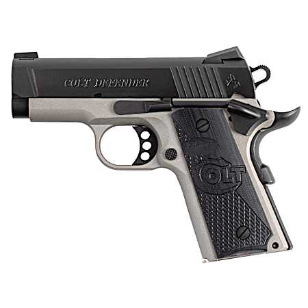Colt Mfg O7000XETT Defender  45 ACP 7+1 3 Carbon Steel Slide, Aluminum Frame w/Beavertail, G10 Grip