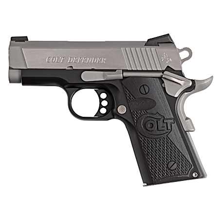 Colt Mfg O7800XETT Defender  45 ACP 7+1 3 Carbon Steel Slide, Aluminum Frame w/Beavertail, G10 Grip
