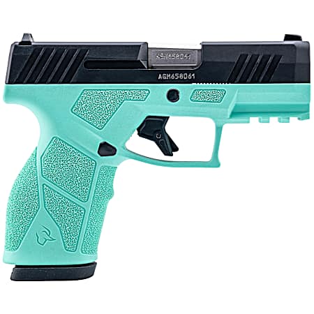 Taurus 1-GX2931C-10 GX2  9mm Luger 10+1 3.37 Matte Stainless Steel Barrel, Matte Black Serrated Stainless Steel Slide, Cyan Polymer Frame w/Picatinny Rail, Polymer Grip