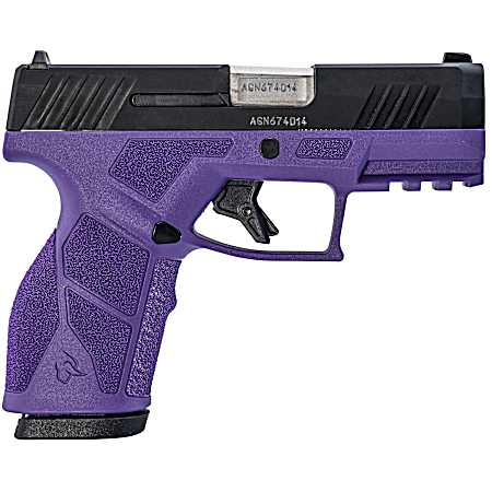 Taurus 1-GX2931DP GX2  9mm Luger 13+1 3.37 Matte Stainless Steel Barrel, Matte Black Serrated Stainless Steel Slide, Dark Purple Polymer Frame w/Picatinny Rail, Polymer Grip
