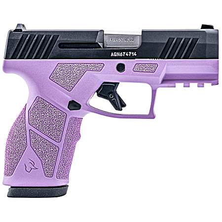 Taurus 1-GX2931LP GX2  9mm Luger 13+1 3.37 Matte Stainless Steel Barrel, Matte Black Serrated Stainless Steel Slide, Light Purple Polymer Frame w/Picatinny Rail, Polymer Grip