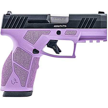 Taurus 1-GX2931LP-10 GX2  9mm Luger 10+1 3.37 Matte Stainless Steel Barrel, Matte Black Serrated Stainless Steel Slide, Light Purple Polymer Frame w/Picatinny Rail, Polymer Grip