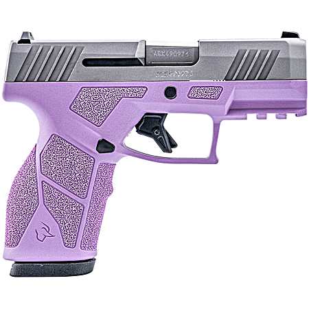 Taurus 1-GX2939LP-10 GX2  9mm Luger 10+1 3.37 Matte Stainless Steel Barrel, Matte Serrated Stainless Steel Slide, Light Purple Polymer Frame w/Picatinny Rail, Polymer Grip