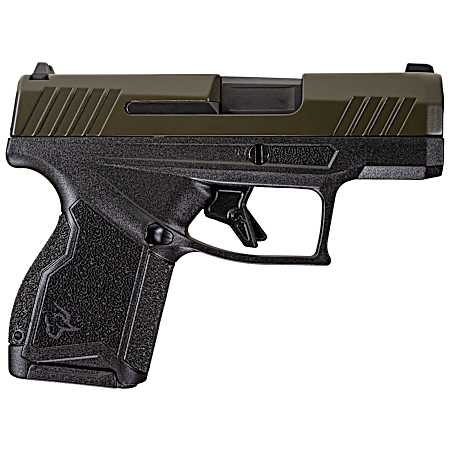 Taurus 1GX4M93B GX4  9mm Luger 11+1 3.06 Black Stainless Steel Barrel, Mil-Spec Green Cerakote Serrated Steel Slide, Black Polymer Frame, Black w/Interchangeable Backstrap Grip, Manual/Trigger Safety