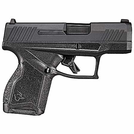 Taurus 1-GX4M931-10CK7 GX4  9mm Luger 10+1 3.06 Satin Black DLC Steel Barrel, Black Nitride Serrated Slide, Black Polymer Frame w/ Interchangeable Backstrap Grips Includes B&W US Flag Holster