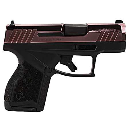 Taurus 1-GX4M931-10RG GX4  Micro-Compact Frame 9mm Luger 10+1 3.06 Satin Black DLC Stainless Steel Barrel, Rose Gold PVD Serrated Alloy Steel Slide, Matte Black Stainless Steel Frame, Textured Grip