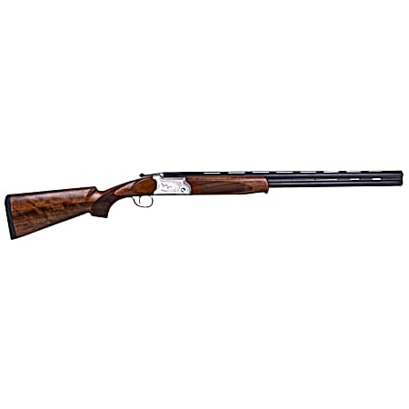 ATI ATIGKOF410SVE Cavalry SVE 410 Gauge 3 2rd 26 Blued O/U Barrel, Silver Engraved Metal Finish, Oiled Turkish Walnut Stock, Ejector, 5 Chokes