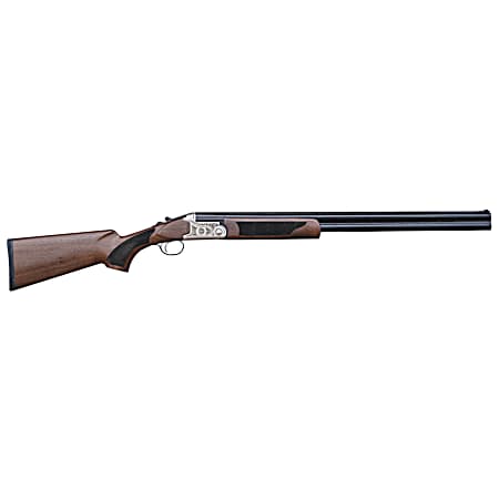 Pointer KAR1228 Acrius  12 Gauge 3 2rd 28 Black O/U Barrel, Nickel Engraved Metal Finish, Turkish Walnut Stock Includes 5 Chokes
