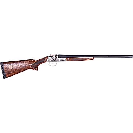 ATI ATIGKOF12RP26 Road Agent Prime 12 Gauge Break Open 2rd 26 Black Side By Side Barrel, Silver Engraved Aluminum Receiver, Fixed Turkish Walnut Stock