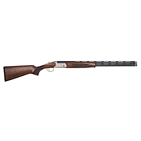 Mossberg 75480 Gold Reserve  Full Size 410 Bore Break Open 3 2rd 26 Blue Polished Vent Rib Barrel, Silver Polished Engraved Stainless Steel Receiver, Black Grade A Walnut Fixed Stock, Right Hand