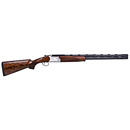 ATI ATIGKOF12SVE30 Cavalry SVE 12 Gauge 3 2rd 30 Blued O/U Barrel, Silver Engraved Metal Finish, Oiled Turkish Walnut Stock, Ejector, 5 Chokes
