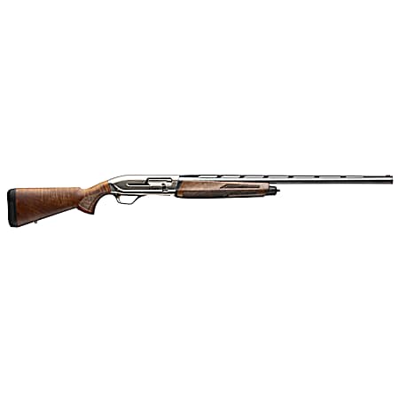 Browning 011779205 Maxus II Upland Full Size 12 Gauge Semi-Auto 3 4, 2 3/4 Shells 26 Matte Blued Vent Rib Barrel, Satin Nickel Aluminum Receiver,  Grade I Turkish Walnut Wood Stock w/Adj Shim