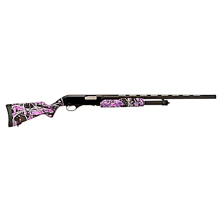 Stevens 22561 320 Field Youth 20 Gauge Pump 3 5+1 22 Matte Black Vent Rib Barrel, Matte Black Aluminum Drilled & Tapped Receiver, Fixed Muddy Girl Synthetic Stock Right, Ambidextrous