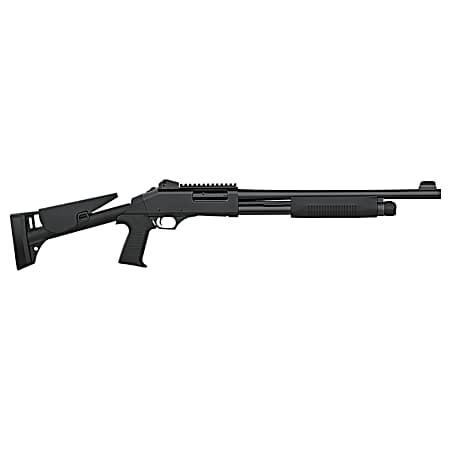 Dickinson LLC TAC4ST Tac-4 ST 12 Gauge Pump 3 5+1 Black Steel Barrel, Matte Black Picatinny Rail Receiver, Adj Comb Synthetic Stock, Black Polymer Grip