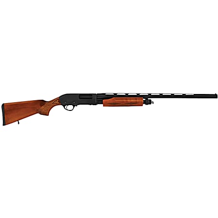 Hatsan USA HEWS122805W2 Escort WS  Full Size 12 Gauge Pump 3 4+1 28 Black Chrome Vent Rib Barrel, Black Anodized Grooved Aluminum Receiver, Adjustable Turkish Walnut Stock
