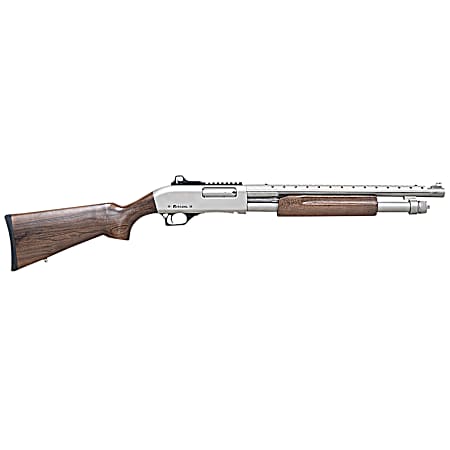 Citadel FRMN1220NKL Mariner  12 Gauge Pump 3 4+1 18.50  Nickel Full Heat Shield Barrel, Nickel Picatinny Rail Stainless Steel Receiver, Fixed Walnut Wood Stock