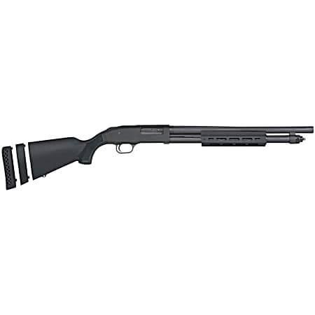 Mossberg 50799 590A1  12 Gauge Pump 3 6+1 18.50 Black Parkerized Heavy Walled Barrel, M-LOK Forend, Black Parkerized Steel Drilled & Tapped Receiver, Fixed Black Synthetic Stock, Cylinder Bore Choke