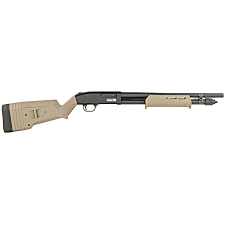 Mossberg 51608 590S  Compact 12 Gauge Pump 3 9+1 18.50 Drilled & Tapped Receiver, Synthetic Stock