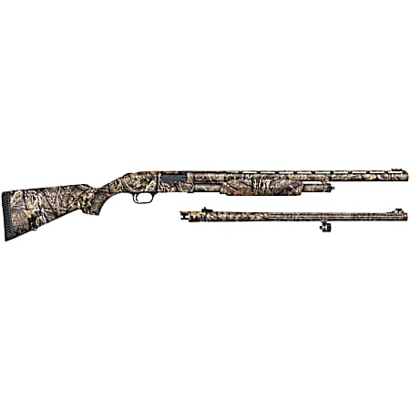 Mossberg 53270 500 Combo Turkey/Deer 12 Gauge 5+1 3 24 Vent Rib/24 Slugster Barrels, Dual Extractors, Overall Mossy Oak Break-Up Country, Synthetic Stock, Includes XX-Full Choke
