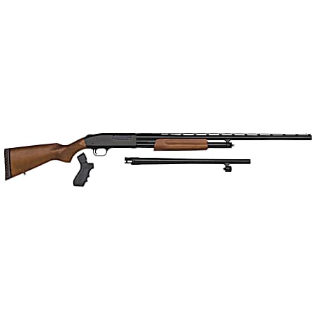 Mossberg 54169 500 Combo 12 Gauge 5+1 3 Blued 28 Vent Rib/18.5 Security Barrels, Blued Steel Receiver, Dual Extractors, Fixed Wood w/Black Pistol Grip Stock, Includes Cylinder Bore Accu-Set Choke