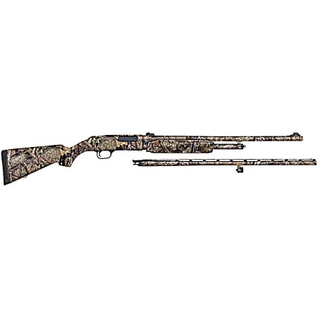 Mossberg 54183 500 Combo 20 Gauge 5+1 3 26 Overall Mossy Oak Break-Up Country, Vent Rib/24 Slugster Barrels,  Fixed Synthetic Stock, Fully Rifled Bore Choke