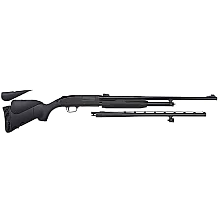 Mossberg 54330 500 Bantam Combo Youth Combo 20 Gauge 5+1 22 Blued 22 Vent Rib/24 Fully-Rifled Barrels, Blued Steel Receiver, Fixed Wood Stock, Right Hand, Accu-Set Full Rifled Bore Choke
