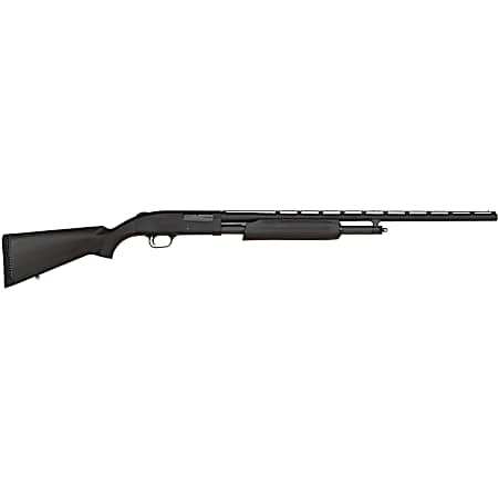 Mossberg 56436 500 All Purpose Full Size 20 Gauge Pump 3 5+1 26 Matte Blued Vent Rib Barrel, Matte Blued Integral Scope Mount Steel Receiver, Fixed Black Synthetic Stock, Right Hand, Accu-Set Chokes