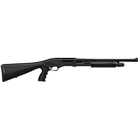 Retay USA GPSTACPG18 GPS  12 Gauge Pump 3 4+1 18.5 Black Steel Barrel, Matte Black Anodized Aluminum Receiver, Black Fixed w/Pistol Grip Synthetic Stock