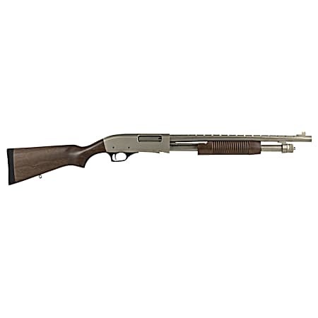 Tokarev USA 21000409 TX3  12 Gauge 18.50 3 5+1, Nickel Metal Finish, Turkish Walnut Stock, Fiber Optic & Ghost Ring Sight (Accepts Mossberg 590 Furniture)