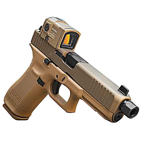 Glock UA175S204N17FDE G17 Gen5 Full Size Frame 9mm Luger 17+1 4.49 Black Threaded Barrel, Steel Flat Dark Earth Cerakote Polymer Frame w/Picatinny Rail, Aimpoint Acro Red Dot, Ambidextrous