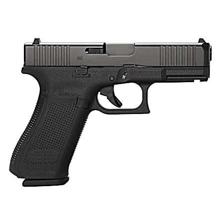 Glock PA455S201 G45 Gen5 Compact 9mm Luger 10+1 4.02 Black GMB Barrel, Black nDLC Serrated Slide, Black Polymer Frame w/Accessory Rail, Black Textured w/Interchangeable Backstrap Grip, Ambidextrous