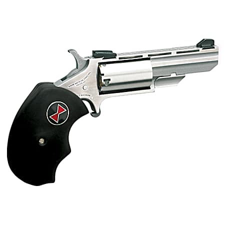 North American Arms BWL Black Widow  Compact Frame 22 LR 5 Shot 2 Stainless Steel Vent Rib Barrel, Stainless Steel Frame, Stainless Cylinder, Black Finger Grooved Rubber Grip, Exposed Hammer