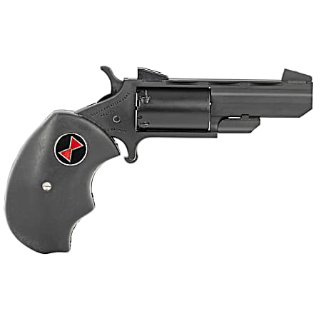 North American Arms BWMCRK Black Widow  22 WMR 5 Shot 2 Matte Black Heavy Vent Rib Barrel, Matte Black Cerakote Stainless Steel Frame, Black Cylinder, Black Finger Grooved Rubber Grip, Exposed Hammer