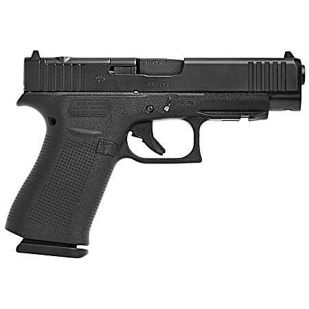 Glock PA4850201FRMOS G48 Gen5 MOS Sim Compact 9mm Luger 10+1 4.17 Black GMB Barrel, Black nDLC MOS Cut/Serrated Slide, Black Polymer Frame w/Beavertail, Black Textured Polymer Grips