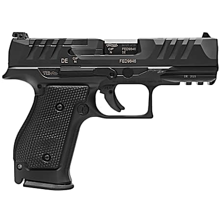 Walther Arms 2872111 PDP Steel Frame 9mm Luger 15+1 4 Black Steel Barrel, Matte Black Tenifer Optic Ready/Serrated Steel Slide, Black Steel Frame w/Picatinny Rail, Textured Wraparound Grip