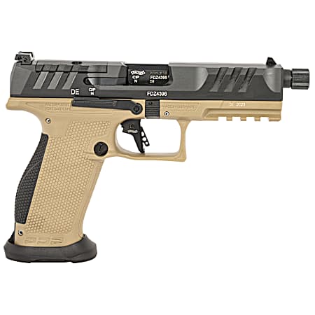 Walther Arms 2876582 PDP Pro SD 9mm Luger 18+1 5.10 Threaded Barrel, Black Optic Cut/Serrated Slide, FDE Polymer Frame with Pic. Rail, Performance Duty Grip, Flared Magwell