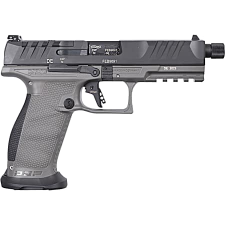 Walther Arms 2877503 PDP Pro SD 9mm Luger 18+1 5.10 Threaded Barrel, Black Optic Cut/Serrated Slide, Tungsten Gray Polymer Frame with Pic. Rail, Performance Duty Grip, Flared Magwell