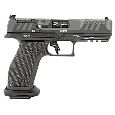 Walther Arms 2897008 PDP Pro Full Size Frame 9mm Luger 20+1 4.50 Black Steel Barrel, Black Optic Ready/Serrated Steel Slide, Black Steel Frame w/Picatinny Rail, Textured Polymer Grip