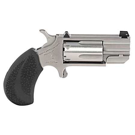 North American Arms PUGTC Pug Conversion 22 LR/22 WMR 5 Shot 1 Stainless Steel Barrel, Stainless Steel Frame, Stainless Cylinder, Black Rubber Grip, Exposed Hammer, XS Tritium Sight