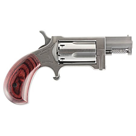 North American Arms SW Sidewinder  22 WMR 5 Shot 1.50 Stainless Steel Barrel, Frame & Cylinder, Rosewood Birdshead Grip Exposed Hammer