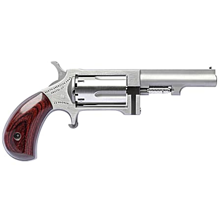 North American Arms SW250 Sidewinder  Small Frame 22 WMR 5 Shot 2.50 Stainless Steel Barrel, Frame & Cylinder, Rosewood Birdshead Grip Exposed Hammer