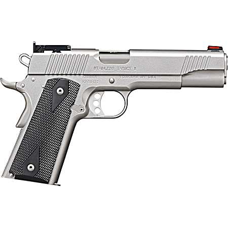 Kimber Mfg.,inc 3200108CA Stainless Target II (CA) 9mm 9+1 5 Satin Silver Front Serrations Stainless Steel Slide Black Synthetic Double-Diamond Checkering Grip