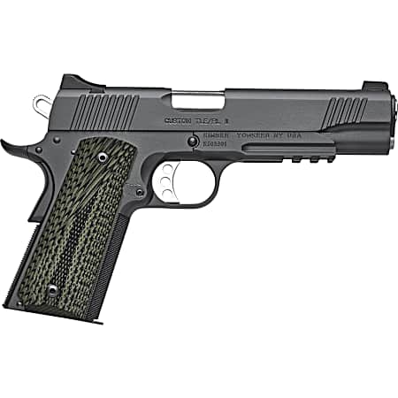 Kimber Mfg, Inc 3200336 TLE II  45 ACP 7+1 5 Stainless Match Grade Barrel, Matte Black Serrated Steel Slide, Matte Black Steel Frame w/Beavertail & Picatinny Rail, Aggressively Textures G-10 Grip